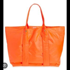 Clare V Orange Nylon Tote Bag